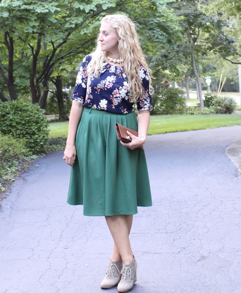 green-midi-skirt-navy-floral-shirt1