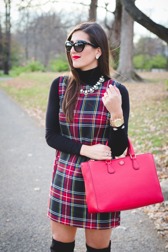 plaid-dress-over-the-knee-boots-4